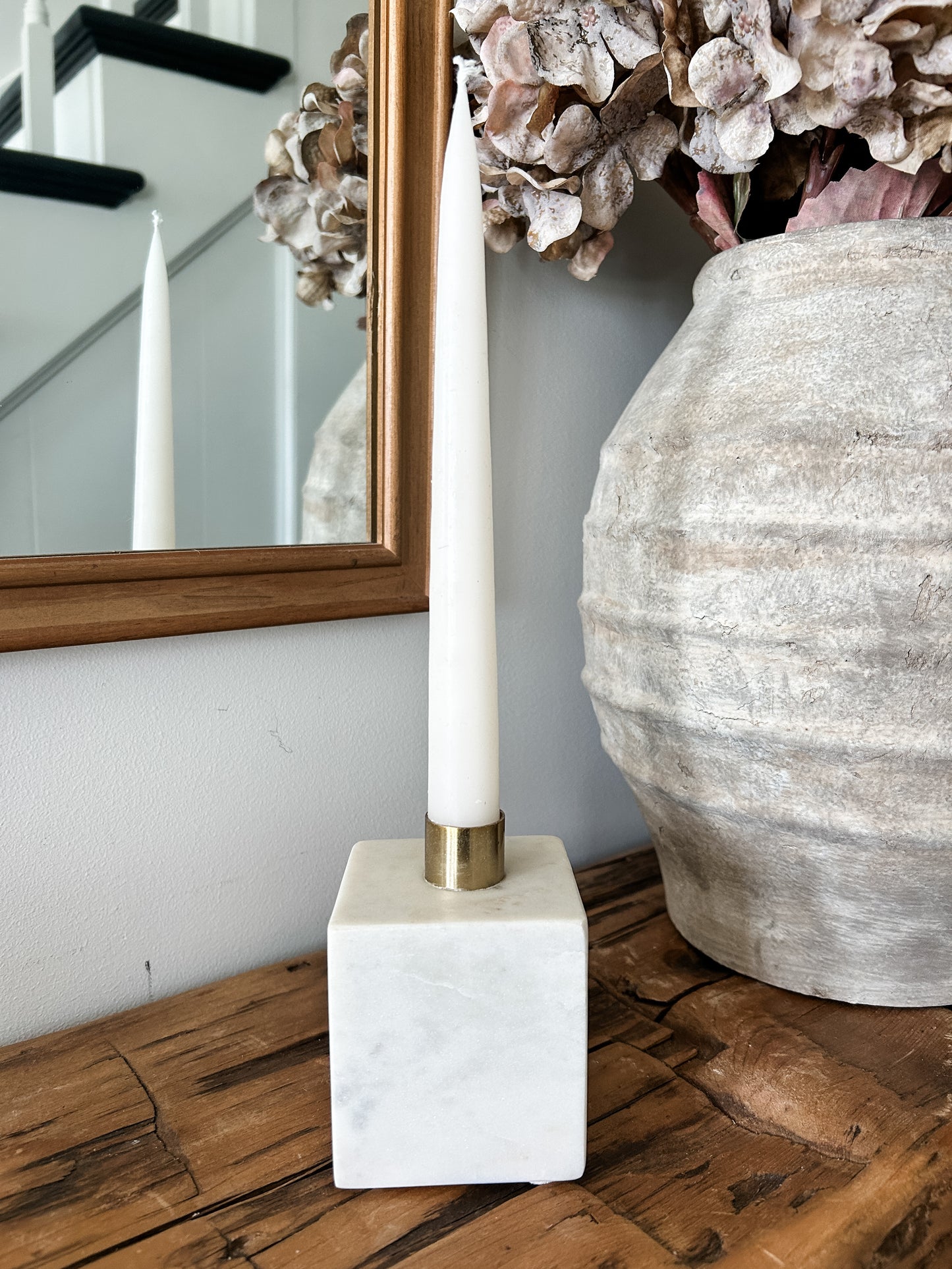 Marble & Gold Taper Candle Holders Assorted