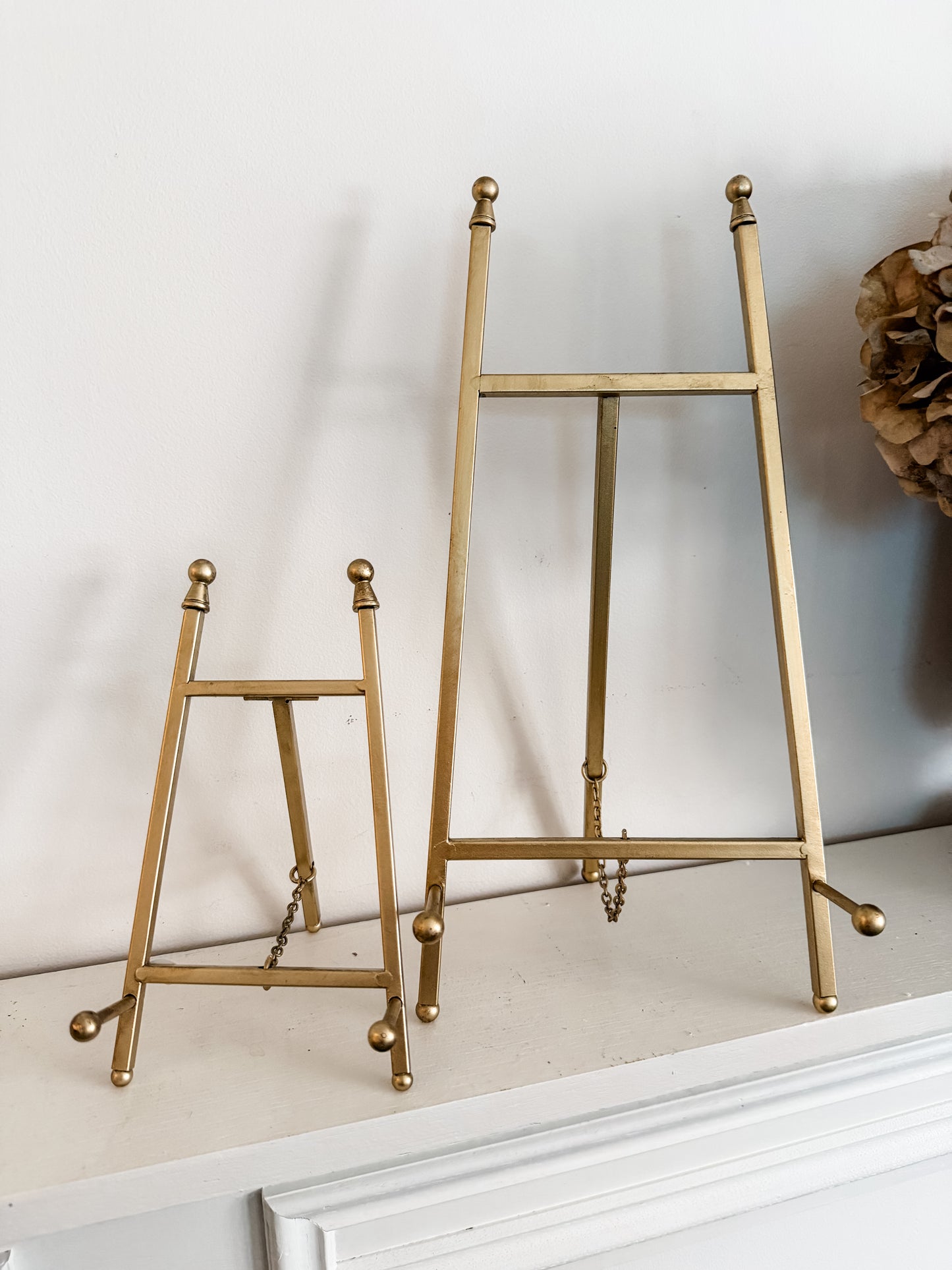 Large Gold Iron Easel
