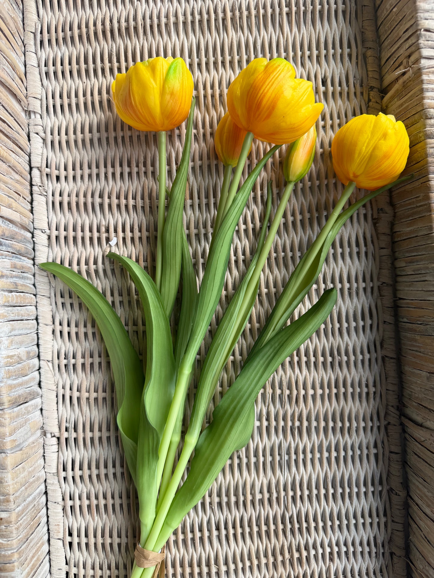 Yellow Peony & Tulip Bundle-18”