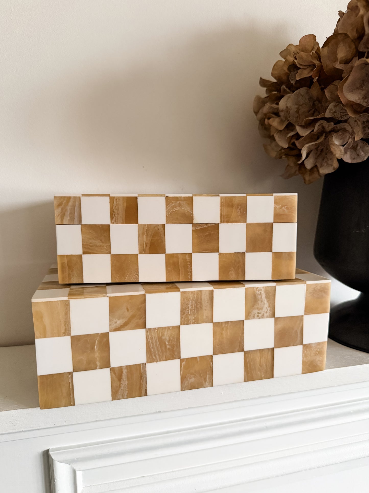 Checkered Storage Boxes- Assorted Sizes