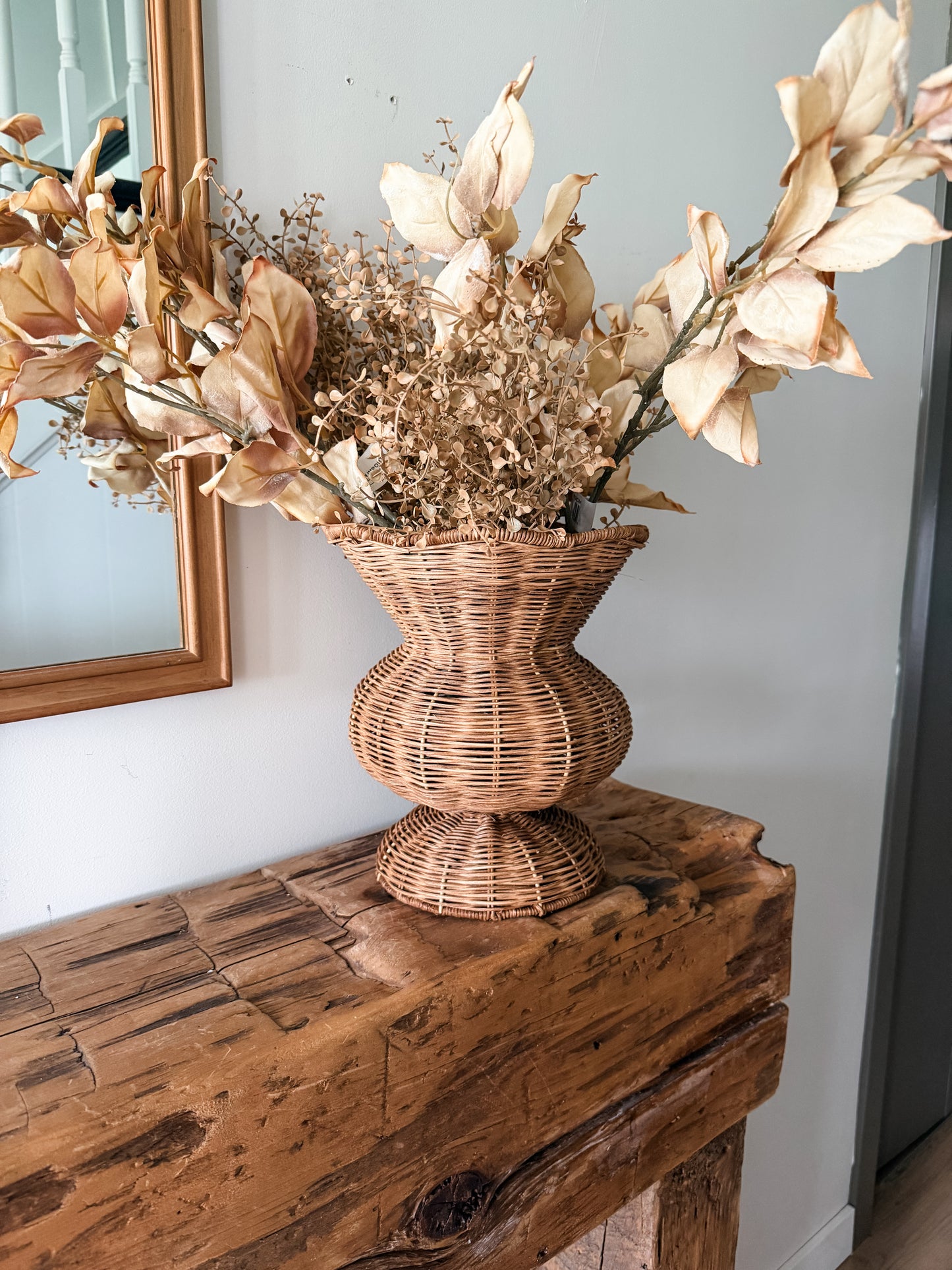 Scalloped Woven Urn