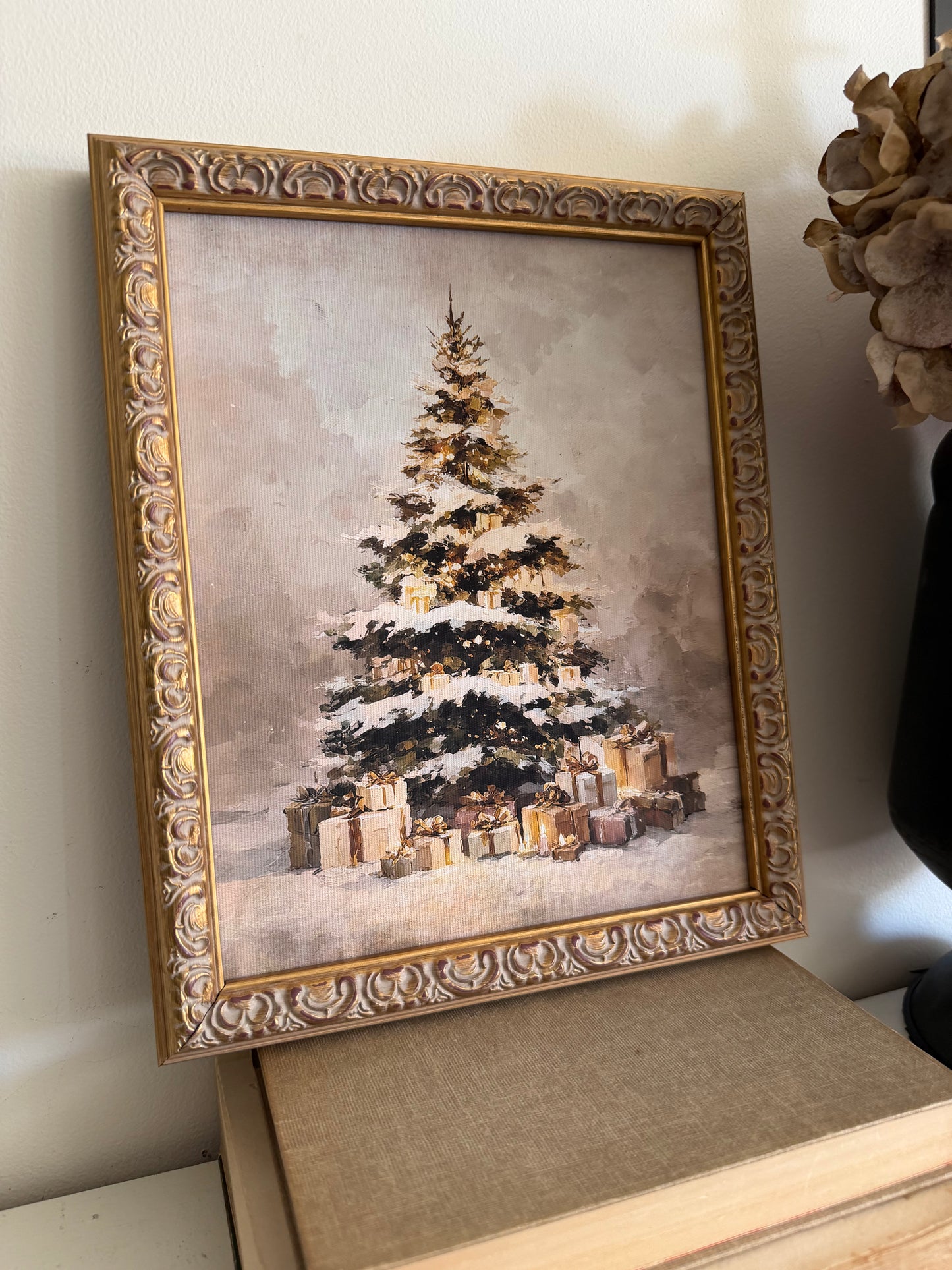 Vintage Christmas Tree Framed Art- 8 x 10