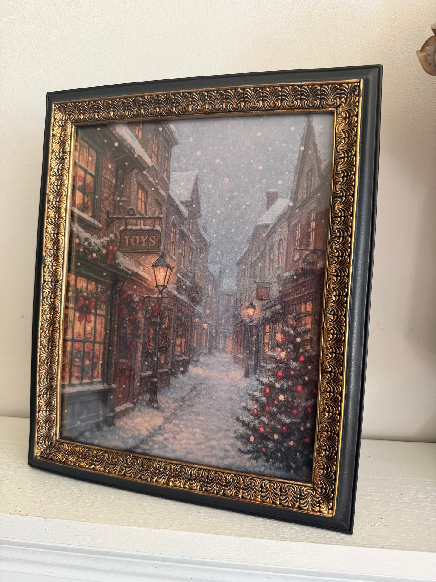 Holiday Town Framed Art- 8 x 10