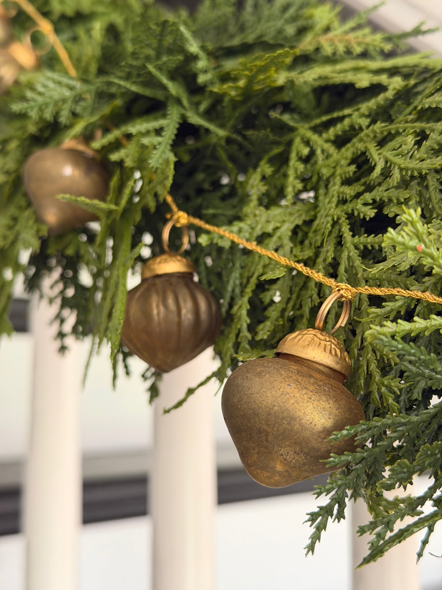 Vintage Glass Mini Mercury Ornament Garland