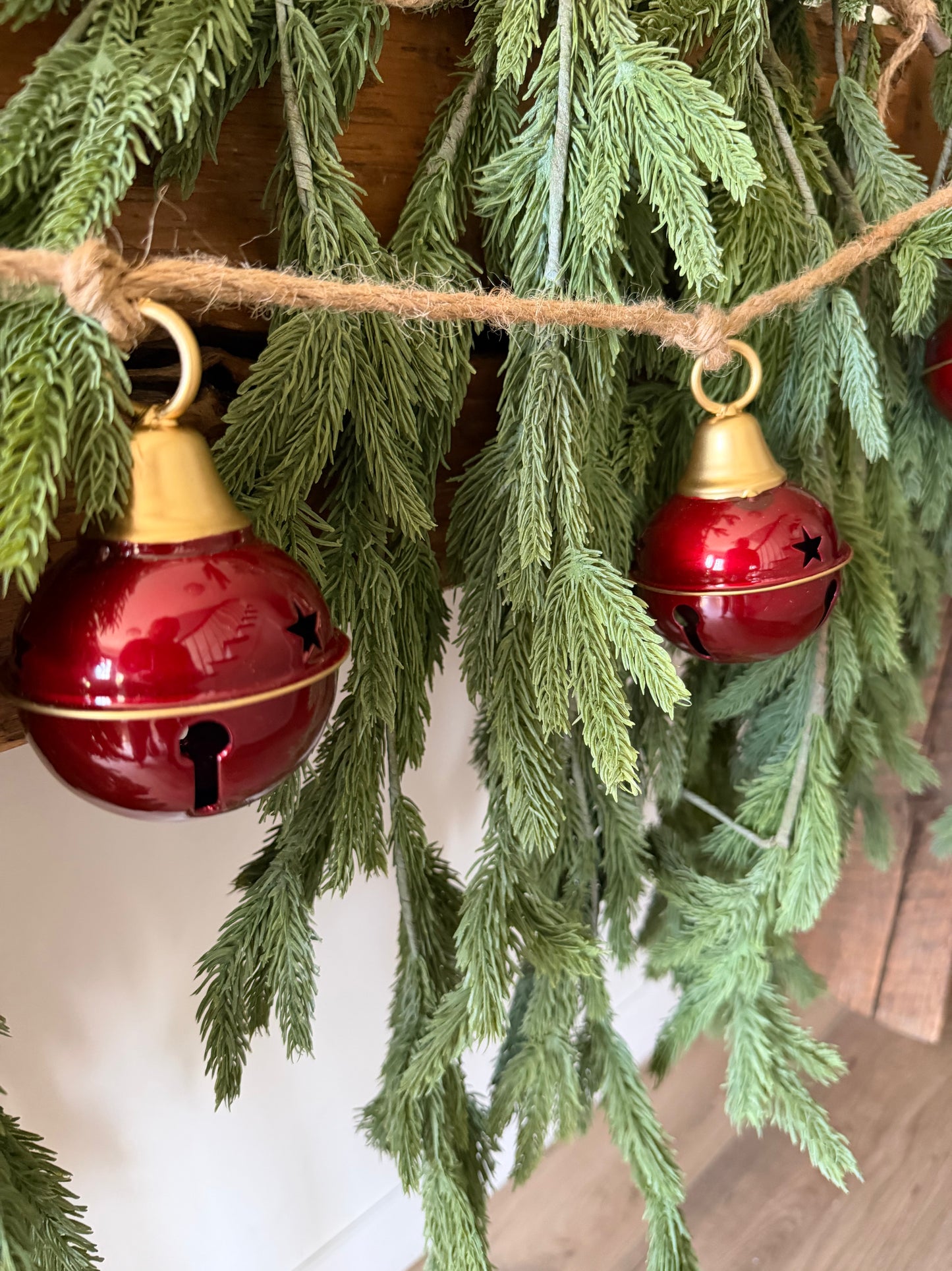 Burgundy Bell Garland- 54"