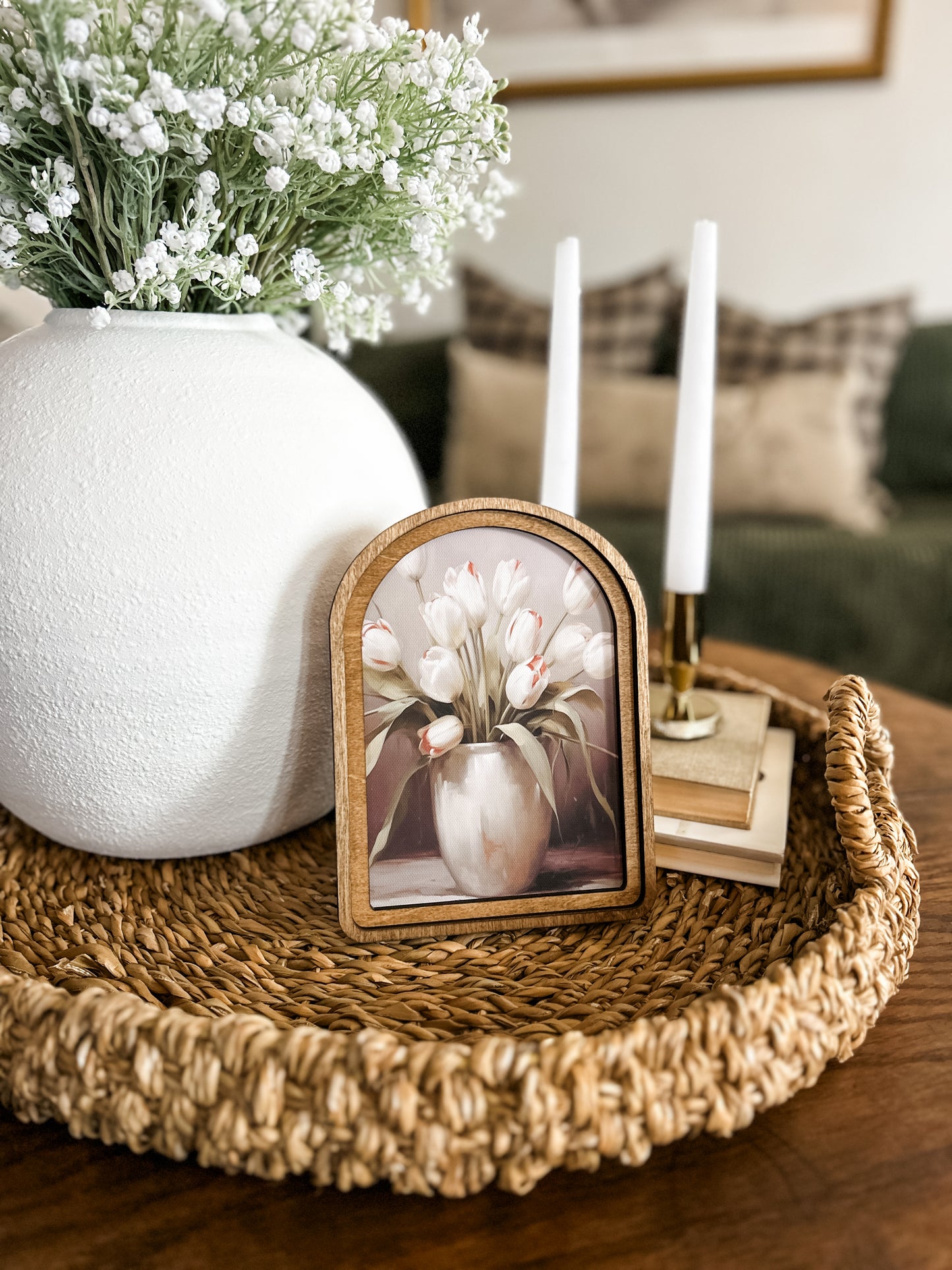 Large Seagrass Oval Tray