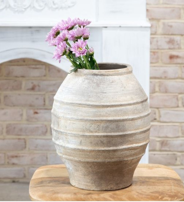 Large Liberty Line Taupe Artisan Vase