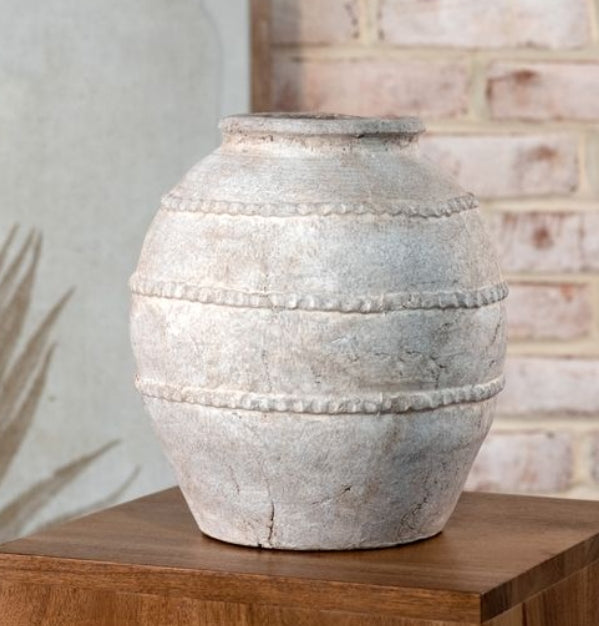 Small Liberty Line Taupe Artisan Vase