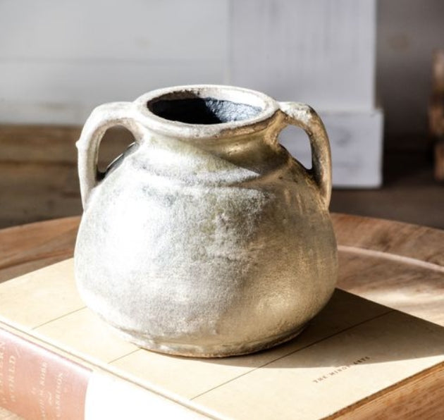 Two Handle Charcoal Bud Vase