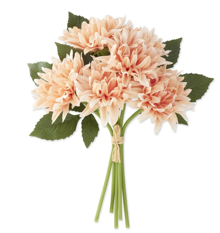 Light Peach Real Touch Dahlia Bundle