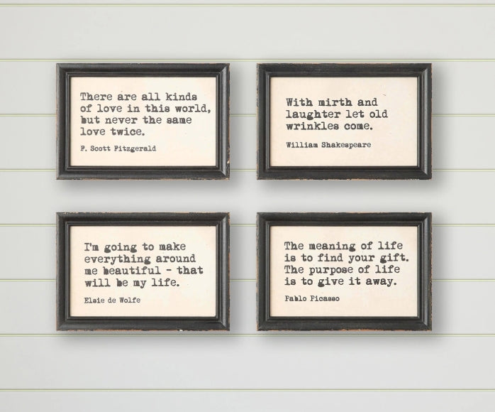 Collected Notions Wall Signs Assorted