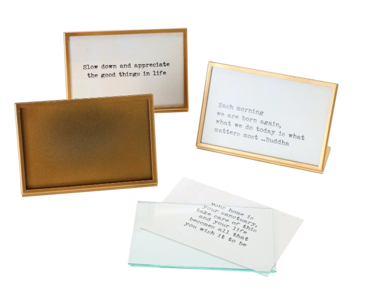 Framed Quotes in Gold 4x6" Frame