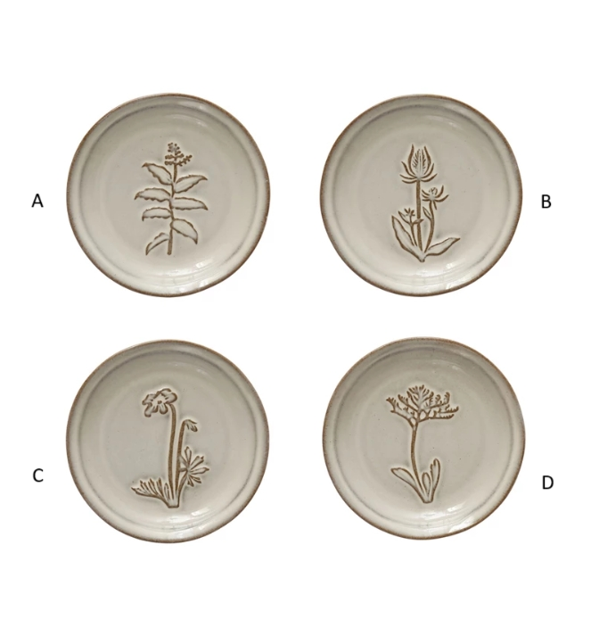 Embossed Flower Tidbit Dish Assorted