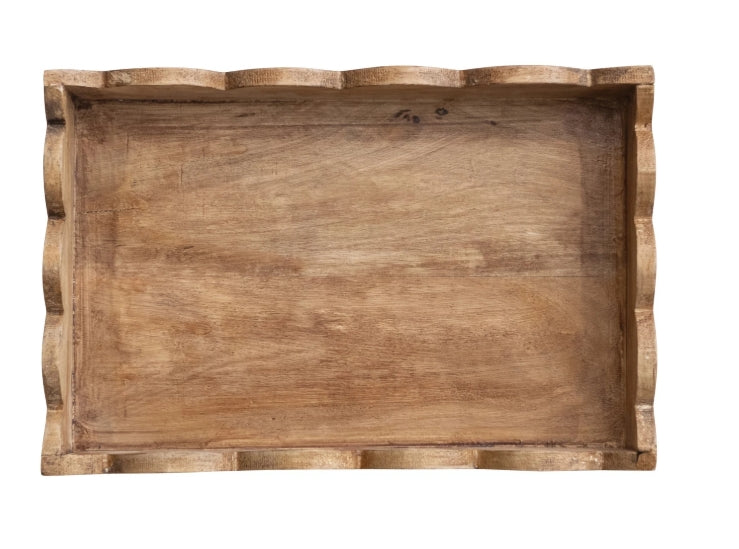 Mango Wood Scallop Tray