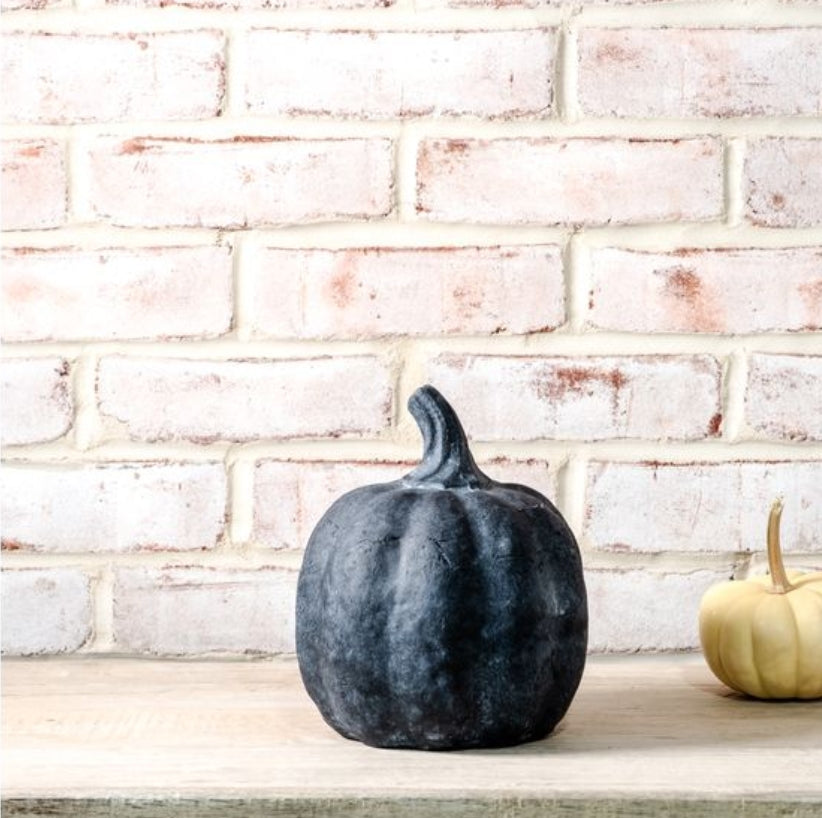 Small Black Terracotta Pumpkin- Best Seller!