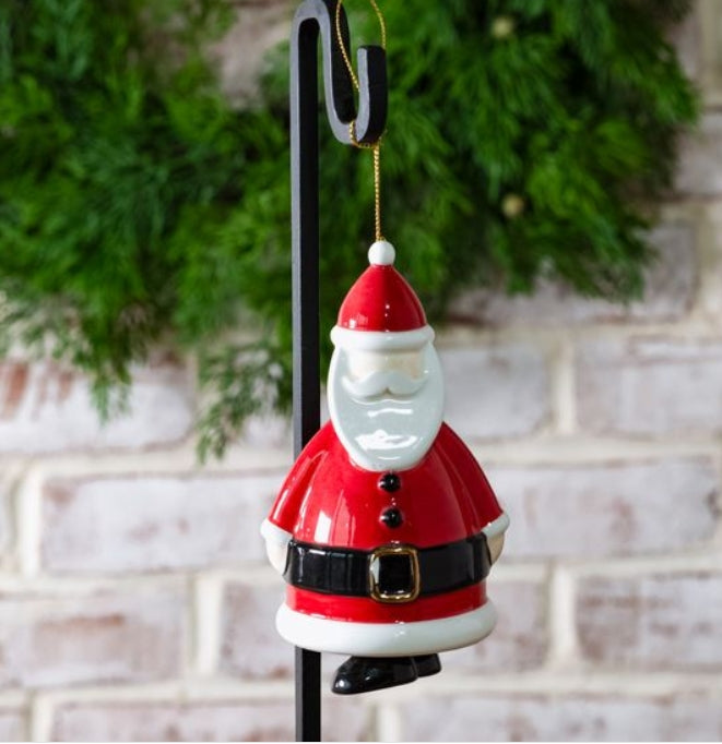 Ceramic Santa Bell Ornament