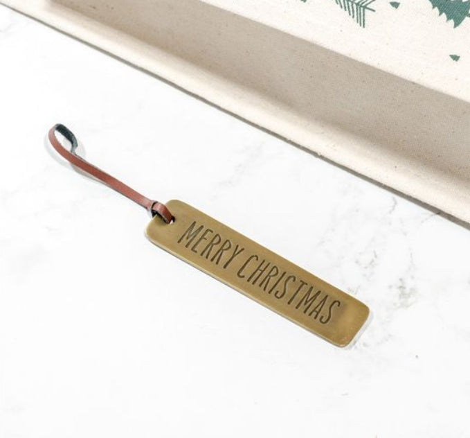 Merry Christmas Metal Gift Tag