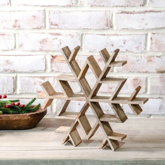 Medium Wooden Snowflake