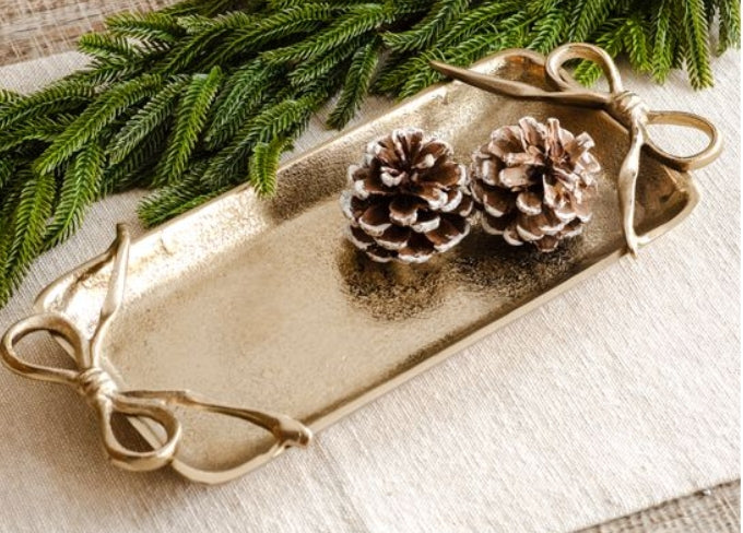 Gold Aluminum Bow Tray