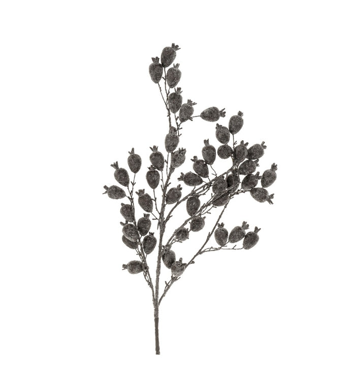 Dried Grey & Green Berry Branch