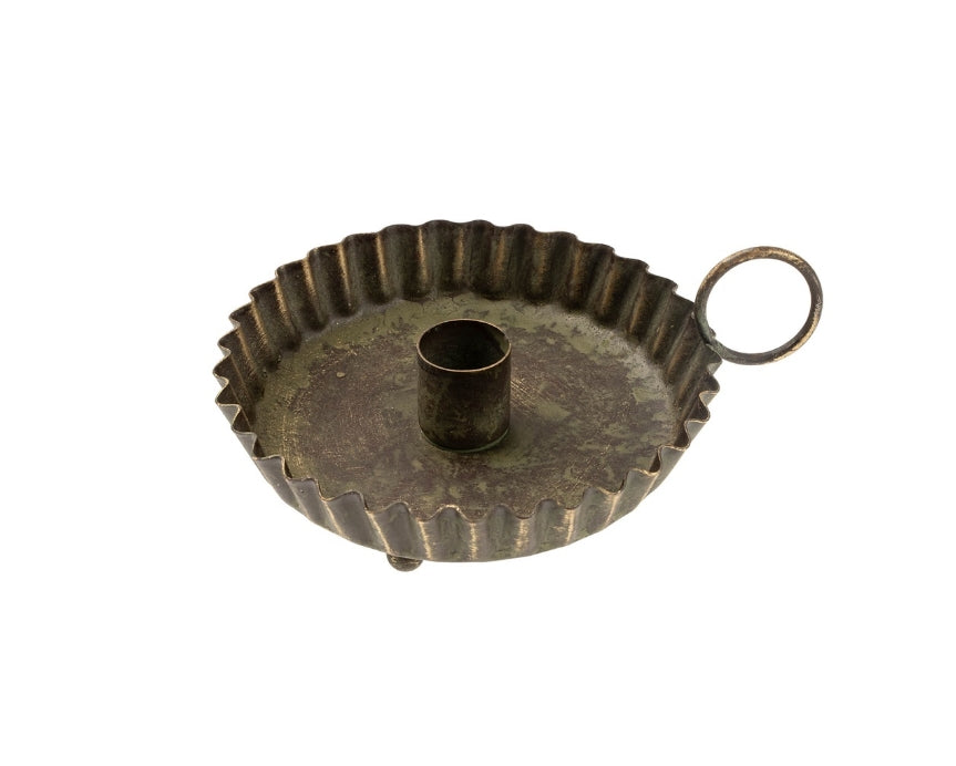 Pie Crust Old-World Candle Holder