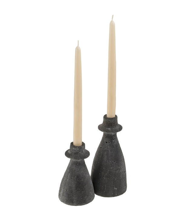 Black Arta Terracotta Candle Holders