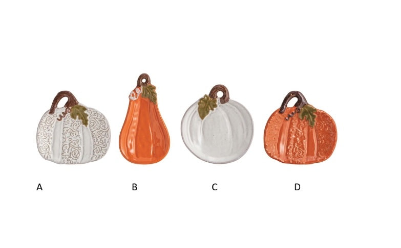 Pumpkikn & Gourd Shaped Mini Plates/Spoon Rest