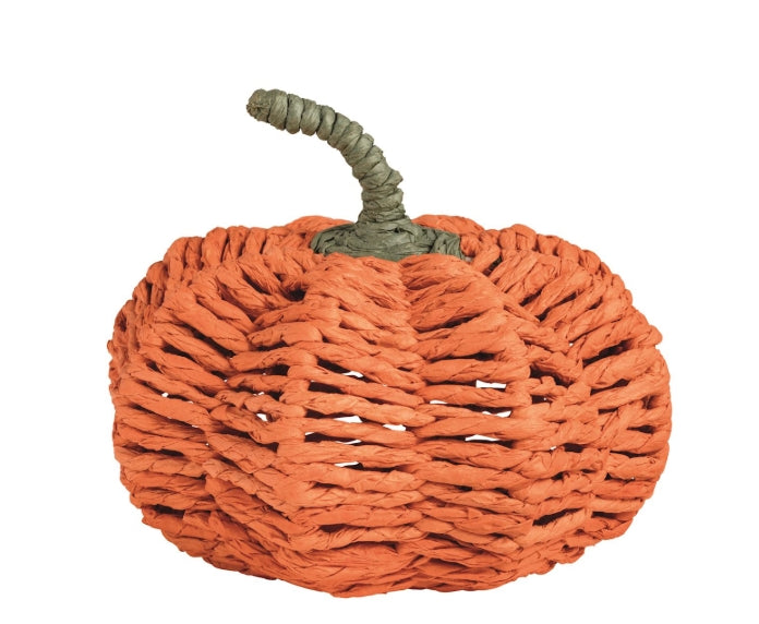 Orange Raffia Woven Pumpkin