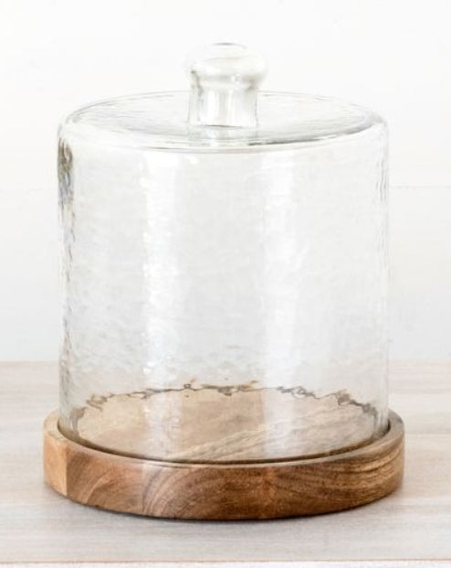 Wood Base Candle Cloche