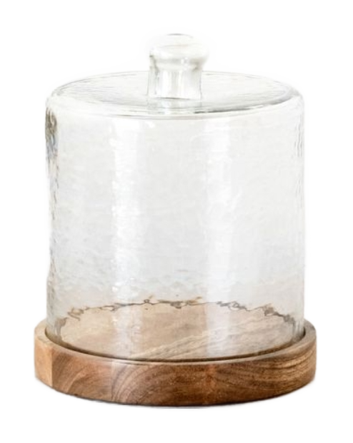 Wood Base Candle Cloche
