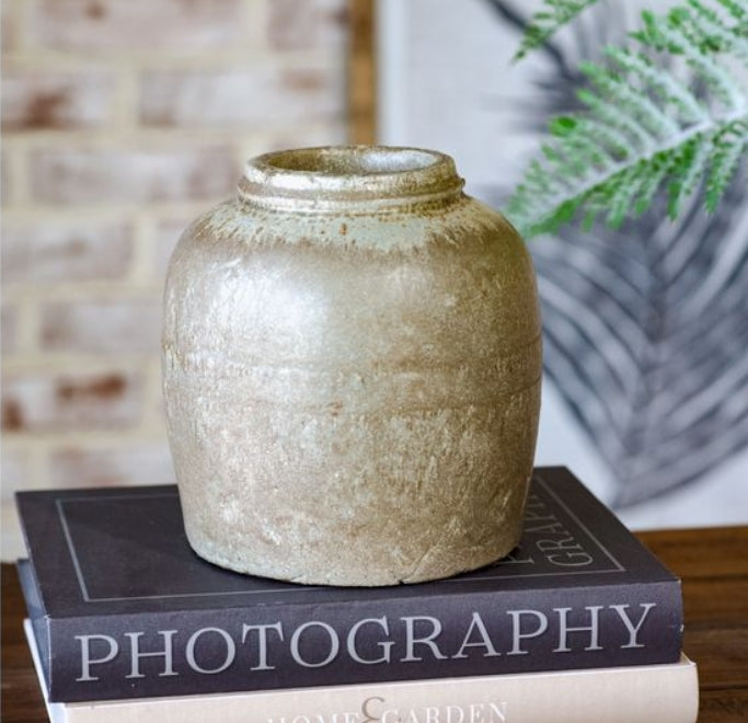 Greta Rustic Green Bouquet Vase