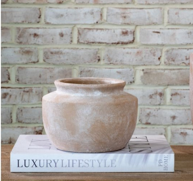 Clay Squat Vase