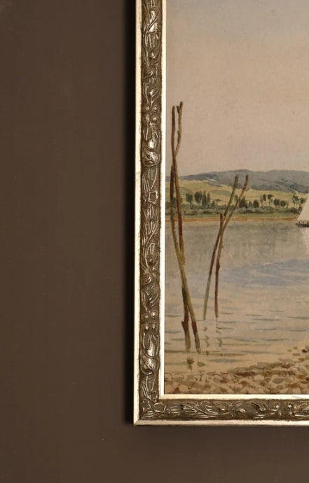 Peaceful Shores Silver Framed Art