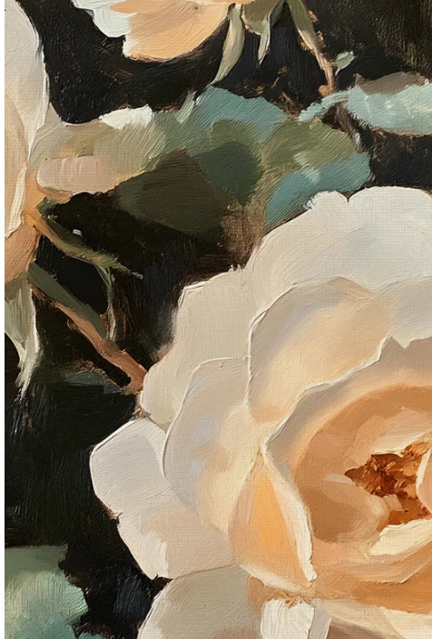 Velvet Roses Bronze Framed Art