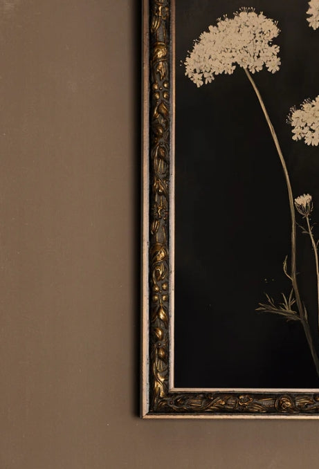Midnight Florals Bronze Framed Art