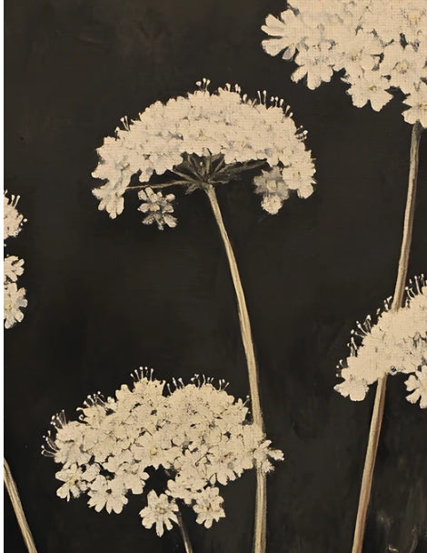 Midnight Florals Bronze Framed Art