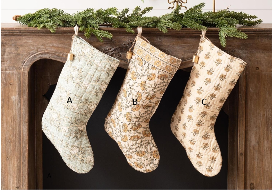 Block Print Stockings Assorted
