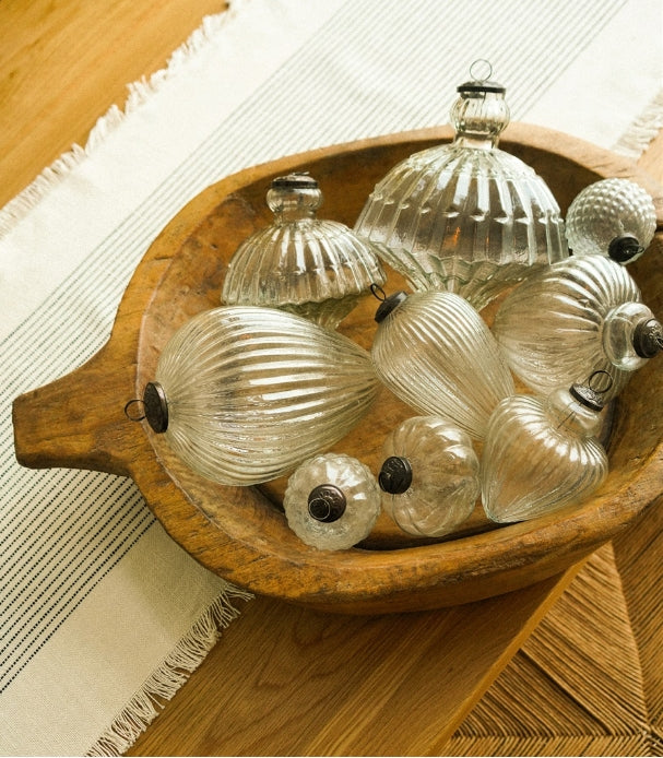 Giant Clear Glass Teardrop Ornament (L)