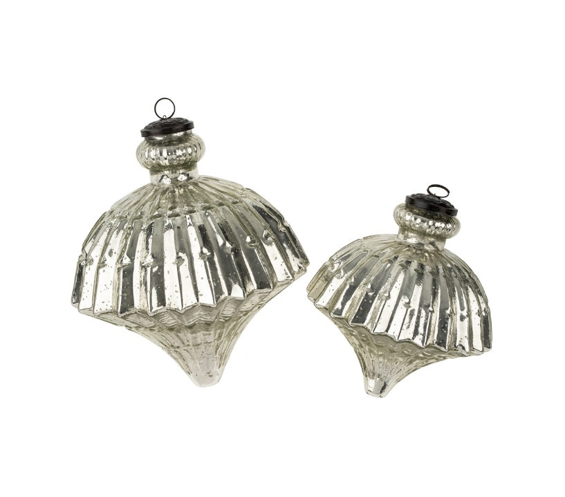 Giant Silver Glass Onion Ornament (S)