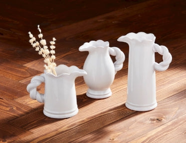 Twisted Handle Terracotta Pitchers Assorted