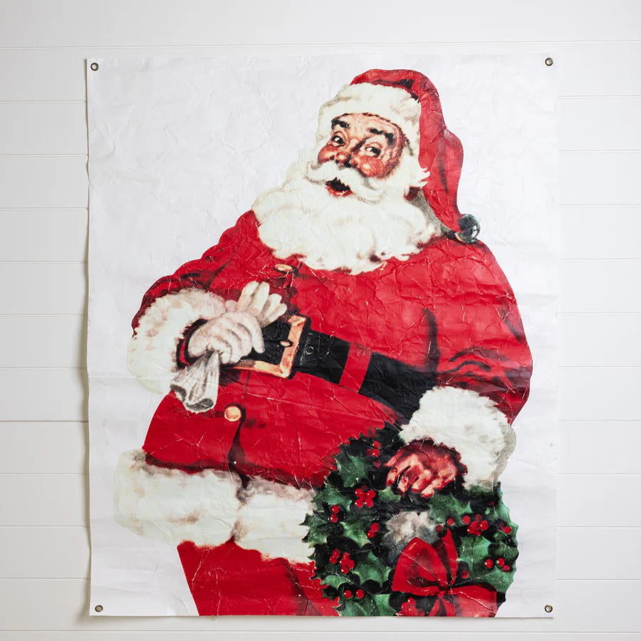 Vintage Santa Paper Wall Art