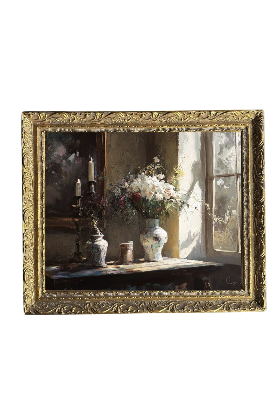 Antique Table Setting Framed Art