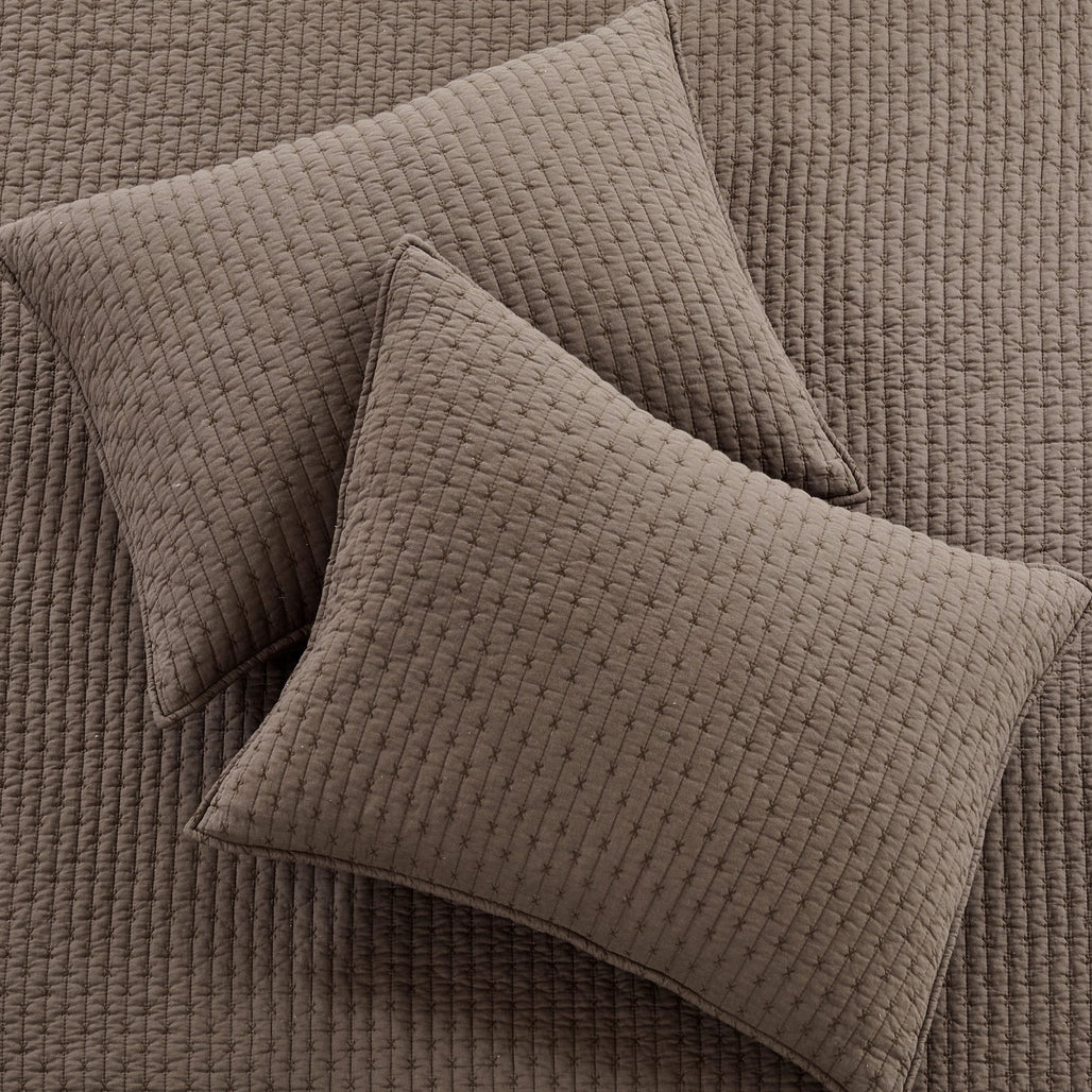 Cross Stitch Cocoa Bedding Quilt Set
