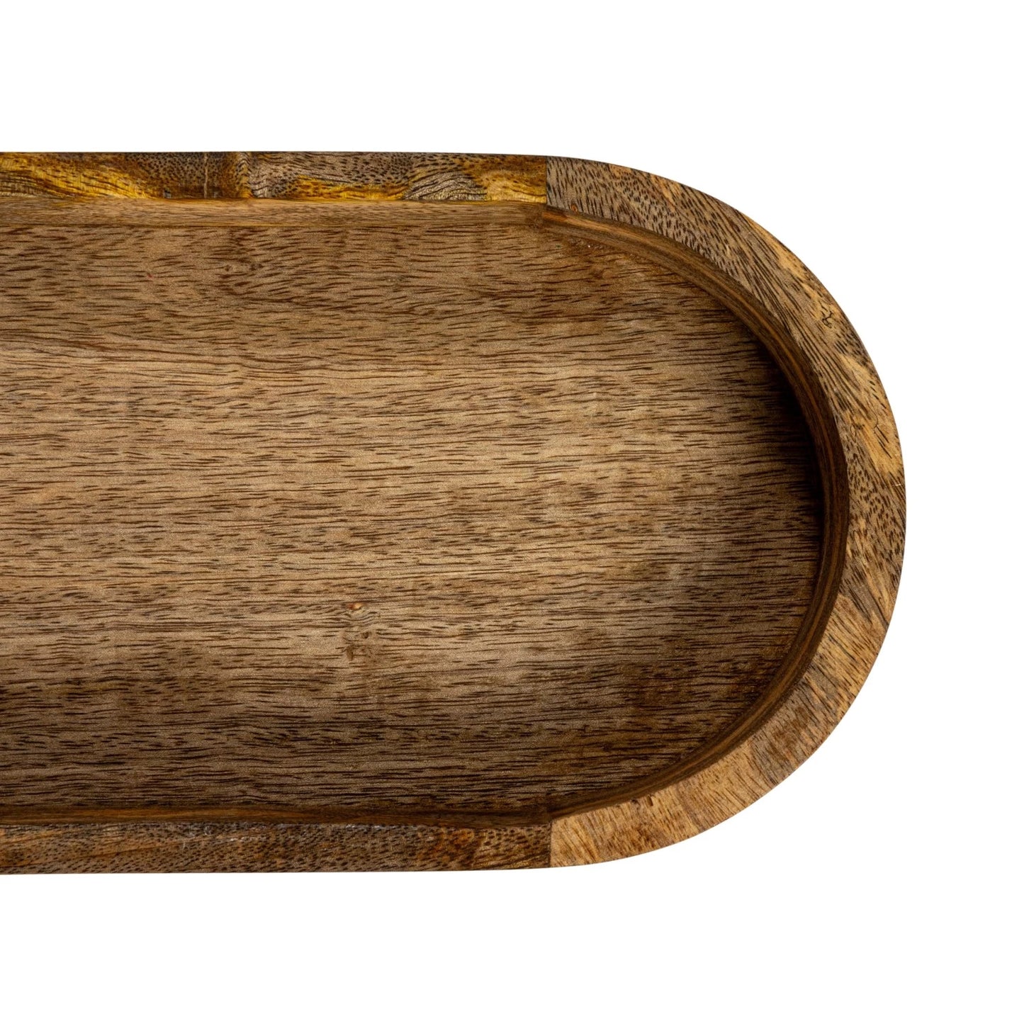 Oval Footed Mango Wood Tray