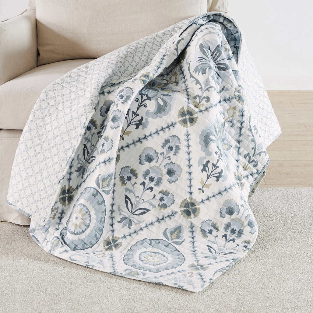 Maeve Neutral Quilted Throw Blanket