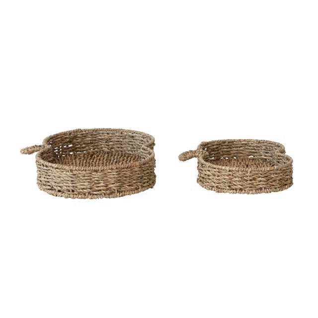 Seagrass Handwoven Pumpkin Basket Trays