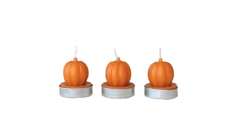 Pumpkin Unscented Tealights- Set of 9