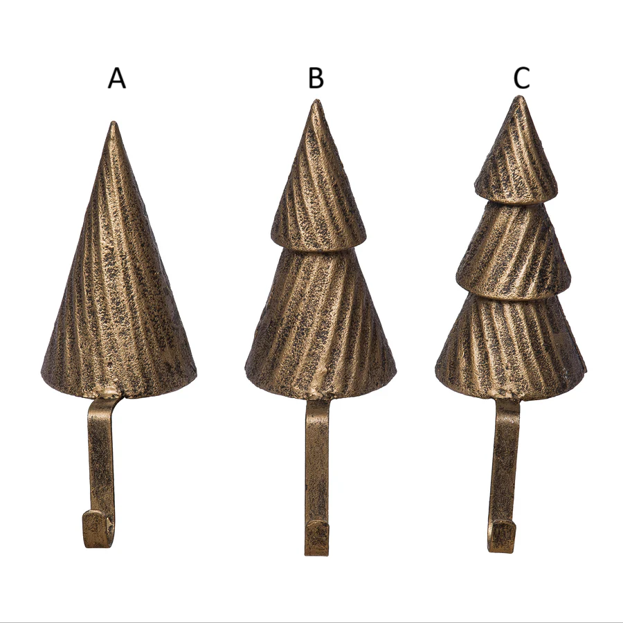 Gold Iron Tree Stocking Holders