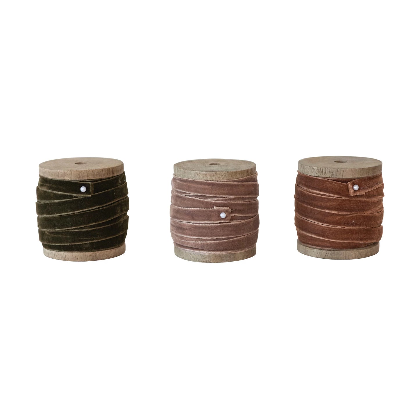 Neutral Wooden Ribbon Spools- 3 Colours