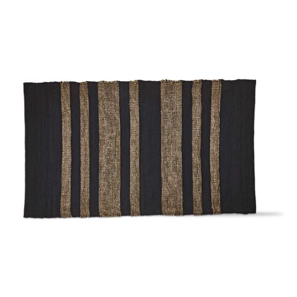 Tai Stripe 4 x 6 Black Seagrass Rug